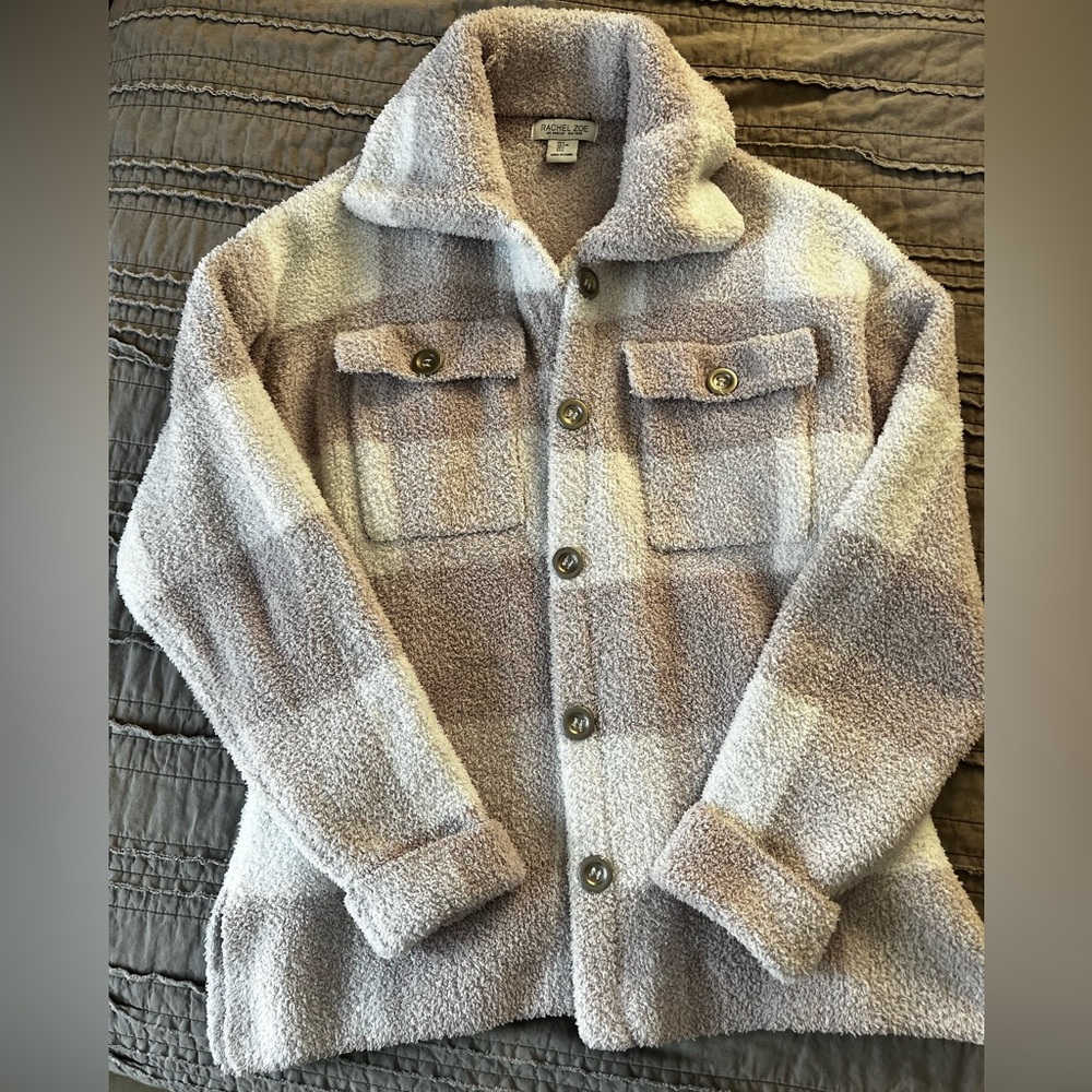 Cozy plaid Sherpa jacket